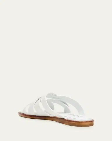 Manolo Blahnik Marvina Crisscross Leather Flat Sandals | Thumbnail 2
