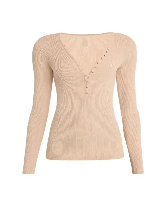 Ribbed Wool Henley