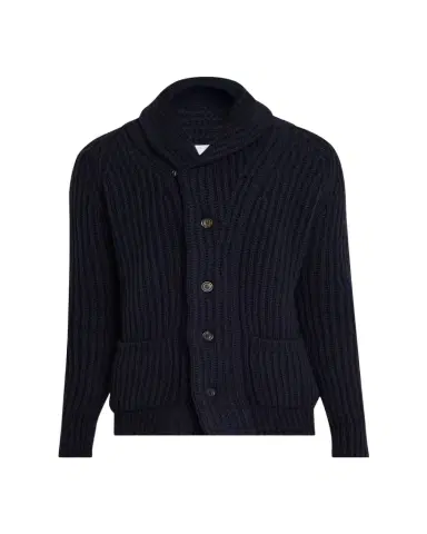 Anderson & Sheppard Men's Rib-Knit Cashmere Cardigan | Thumbnail 1 Anderson & Sheppard Men's Rib-Knit Cashmere Cardigan | Thumbnail 1