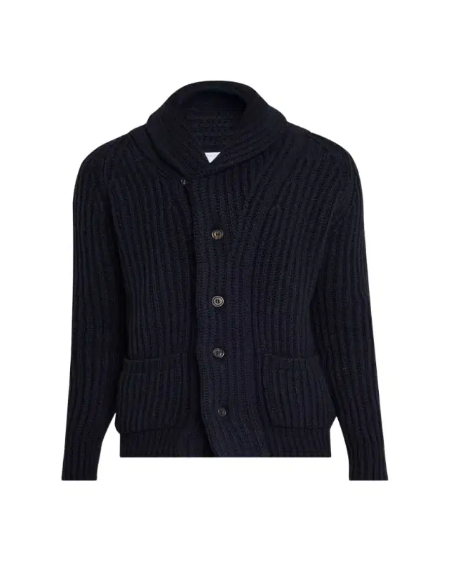 Men's Rib-Knit Cashmere Cardigan