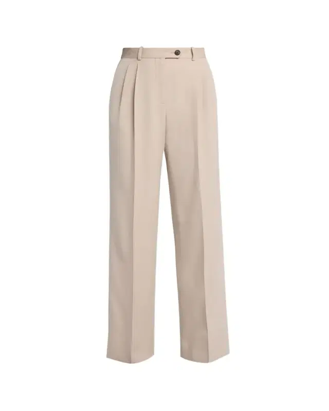 Virgil Double-Pleated Straight-Leg Pants