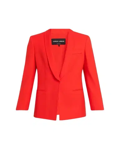Giorgio Armani Virgin Wool Single-Breasted Longline Blazer | Thumbnail 1 Giorgio Armani Virgin Wool Single-Breasted Longline Blazer | Thumbnail 1