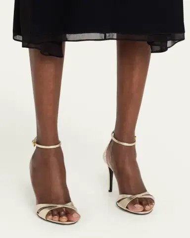 Prada 95mm Vernice Saffiano Leather Ankle-Strap Sandals | Thumbnail 2 Prada 95mm Vernice Saffiano Leather Ankle-Strap Sandals | Thumbnail 2