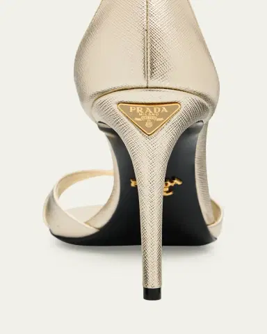 Prada 95mm Vernice Saffiano Leather Ankle-Strap Sandals | Thumbnail 5 Prada 95mm Vernice Saffiano Leather Ankle-Strap Sandals | Thumbnail 5