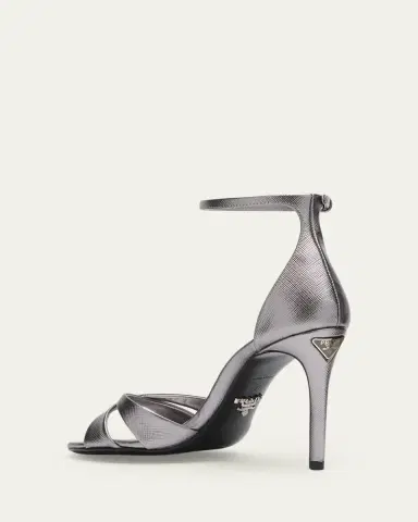 Prada 95mm Vernice Saffiano Leather Ankle-Strap Sandals | Thumbnail 6 Prada 95mm Vernice Saffiano Leather Ankle-Strap Sandals | Thumbnail 6