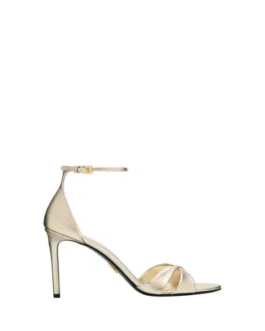 Prada 95mm Vernice Saffiano Leather Ankle-Strap Sandals | Thumbnail 1 Prada 95mm Vernice Saffiano Leather Ankle-Strap Sandals | Thumbnail 1