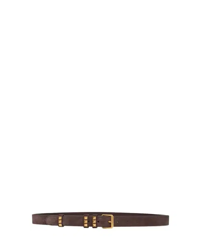 Valentino Garavani Rockstud Suede Belt, 30mm