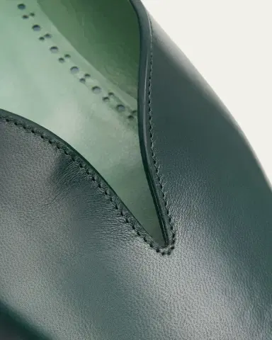 Manolo Blahnik Sonsoles Leather Snip-Toe Ballerina Flats | Thumbnail 3