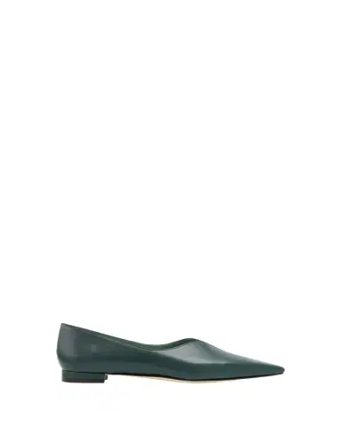 Manolo Blahnik Sonsoles Leather Snip-Toe Ballerina Flats | Thumbnail 1