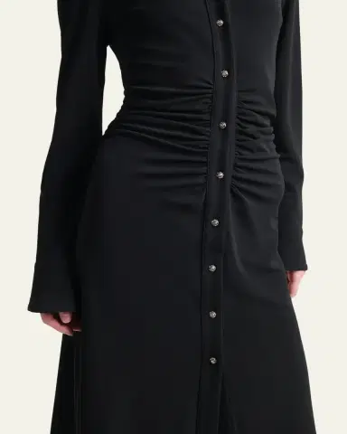 Altuzarra Claudia Ruched Long-Sleeve Shirtdress | Thumbnail 5 Altuzarra Claudia Ruched Long-Sleeve Shirtdress | Thumbnail 5
