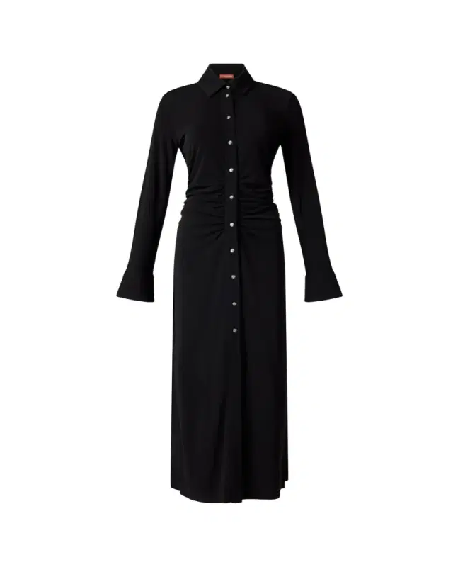 Altuzarra Claudia Ruched Long-Sleeve Shirtdress