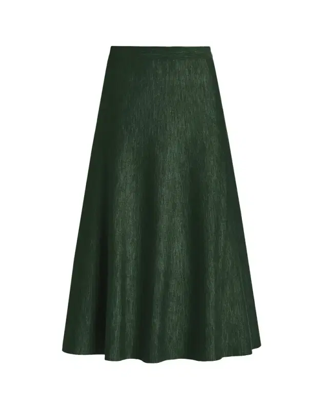 Freddie Heathered Wool-Cashmere Midi Skirt