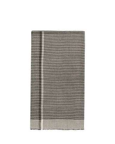 Anderson & Sheppard Men's Handwoven Houndstooth Cashmere Scarf | Thumbnail 1