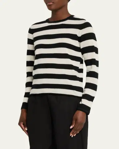 MAJESTIC FILATURES Machine Washable Cashmere Striped Pullover | Thumbnail 4 MAJESTIC FILATURES Machine Washable Cashmere Striped Pullover | Thumbnail 4