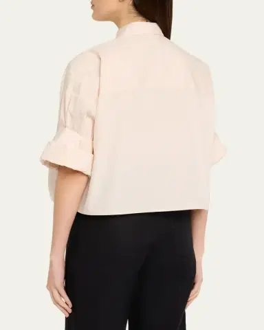 TWP Next Ex Cropped Shirt in Superfine Cotton | Thumbnail 3