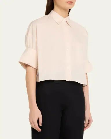 TWP Next Ex Cropped Shirt in Superfine Cotton | Thumbnail 4