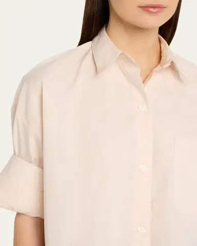 TWP Next Ex Cropped Shirt in Superfine Cotton | Thumbnail 5
