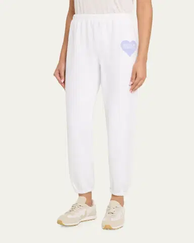 Sprwmn Logo Heart Fleece Sweatpants | Thumbnail 4 Sprwmn Logo Heart Fleece Sweatpants | Thumbnail 4