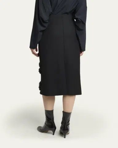 Proenza Schouler Moira Embroidered Compact Crepe Skirt | Thumbnail 3 Proenza Schouler Moira Embroidered Compact Crepe Skirt | Thumbnail 3