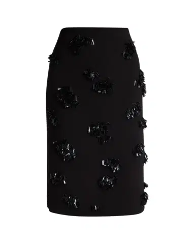Proenza Schouler Moira Embroidered Compact Crepe Skirt | Thumbnail 1 Proenza Schouler Moira Embroidered Compact Crepe Skirt | Thumbnail 1