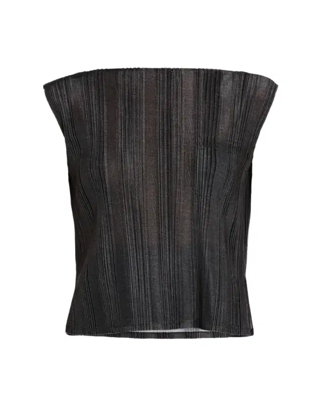 Plisse Jersey Sleeveless Top