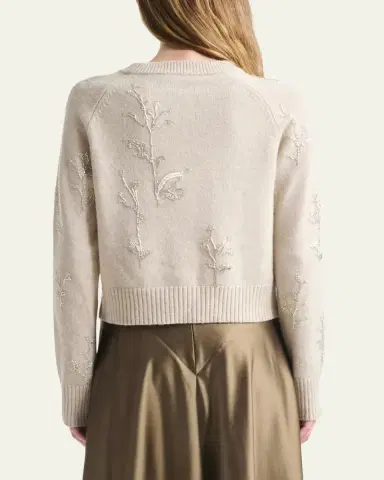 Altuzarra Paulie Beaded Crewneck Sweater | Thumbnail 3 Altuzarra Paulie Beaded Crewneck Sweater | Thumbnail 3