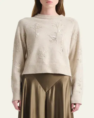 Altuzarra Paulie Beaded Crewneck Sweater | Thumbnail 4 Altuzarra Paulie Beaded Crewneck Sweater | Thumbnail 4