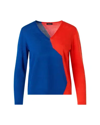 Akris High Plains Linen-Wool Knit V-Neck Sweater | Thumbnail 1