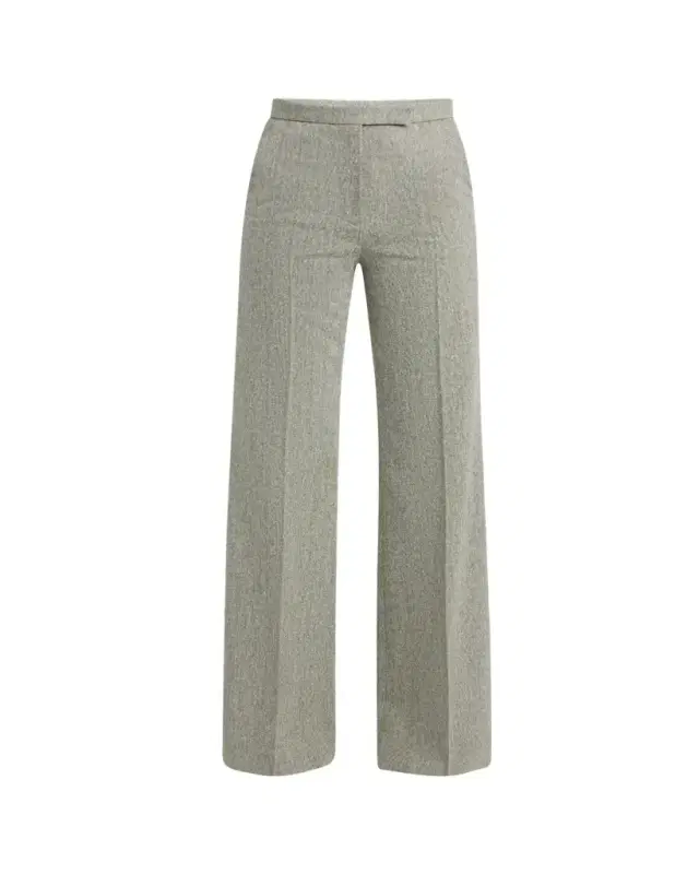 Pleated Wool-Blend Trousers