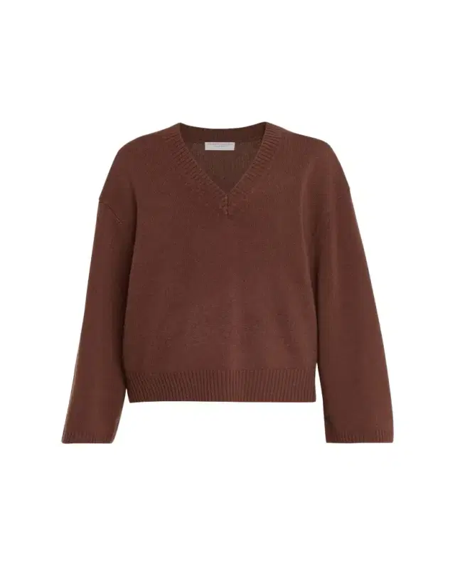 V-Neck Relaxed Merino Wool Sweater