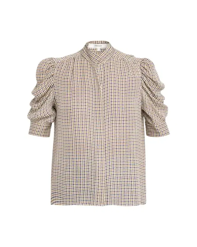 The Houndstooth Silk Blouse