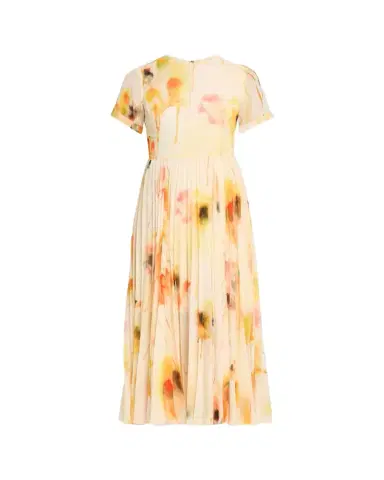 Jason Wu Collection Pleated Watercolor-Print Midi Dress | Thumbnail 1 Jason Wu Collection Pleated Watercolor-Print Midi Dress | Thumbnail 1