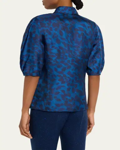 Gabriela Hearst Sansi Leaf-Print Silk Twill Top | Thumbnail 3 Gabriela Hearst Sansi Leaf-Print Silk Twill Top | Thumbnail 3