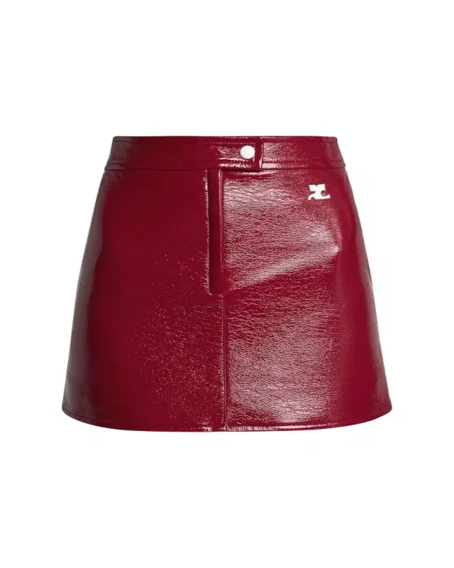 Courreges Reedition Vinyl Mini Skirt