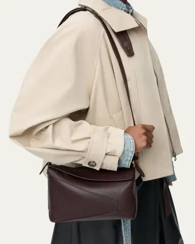 LOEWE Puzzle Edge Small Top-Handle Bag in Grain Leather | Thumbnail 6