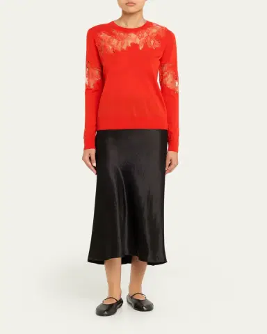Jason Wu Collection Lace-Inset Merino Wool Sweater | Thumbnail 2 Jason Wu Collection Lace-Inset Merino Wool Sweater | Thumbnail 2