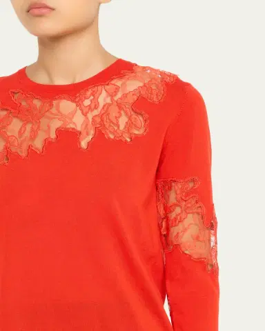 Jason Wu Collection Lace-Inset Merino Wool Sweater | Thumbnail 5 Jason Wu Collection Lace-Inset Merino Wool Sweater | Thumbnail 5
