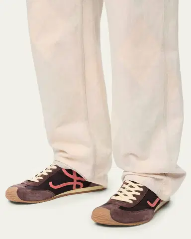 Loewe Men's Ballet Runner 2.0 Nylon & Calfskin Sneakers | Thumbnail 3 Loewe Men's Ballet Runner 2.0 Nylon & Calfskin Sneakers | Thumbnail 3