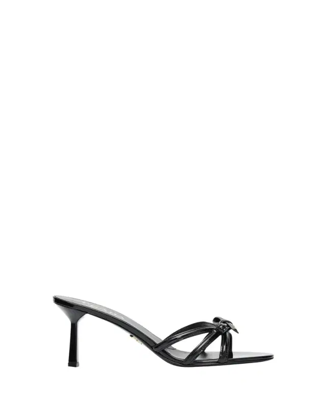 75mm Vernice Leather Mule Sandals