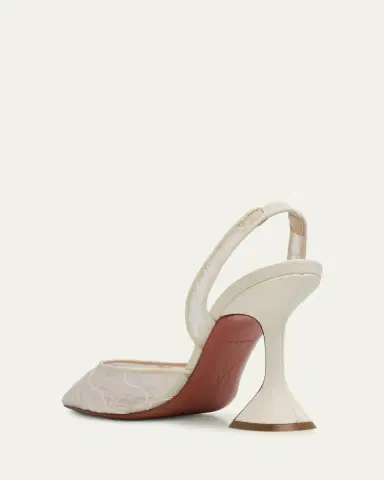 Amina Muaddi Holli Lace Slingback Pumps | Thumbnail 2