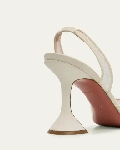 Amina Muaddi Holli Lace Slingback Pumps | Thumbnail 3