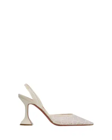 Amina Muaddi Holli Lace Slingback Pumps | Thumbnail 1