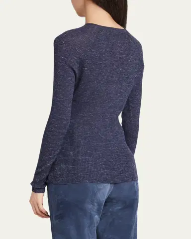 Gabriela Hearst Anges Cashmere Rib Henley Sweater | Thumbnail 3