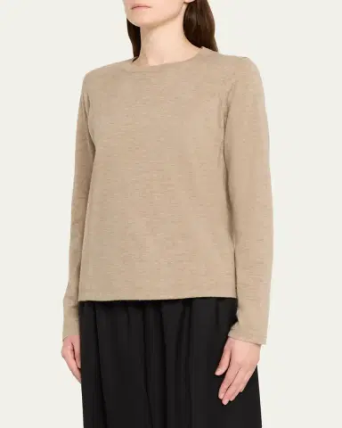 Majestic Filatures Cashmere Melange-Knit Crewneck | Thumbnail 4 Majestic Filatures Cashmere Melange-Knit Crewneck | Thumbnail 4