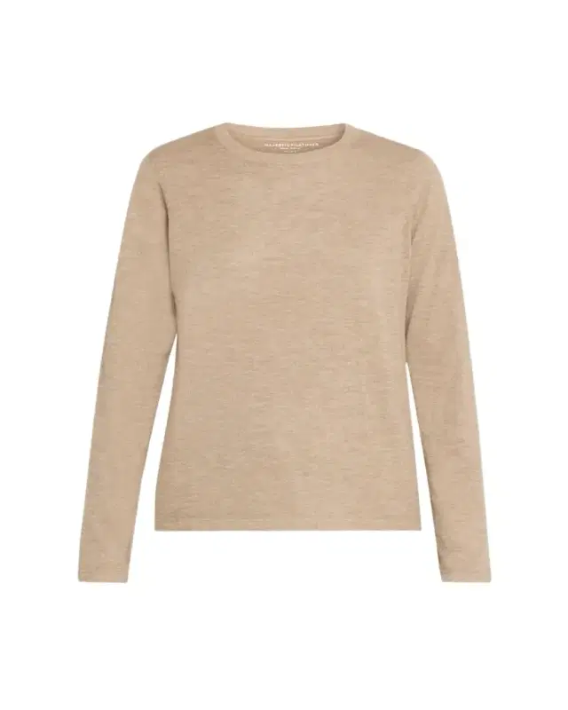 Cashmere Melange-Knit Crewneck