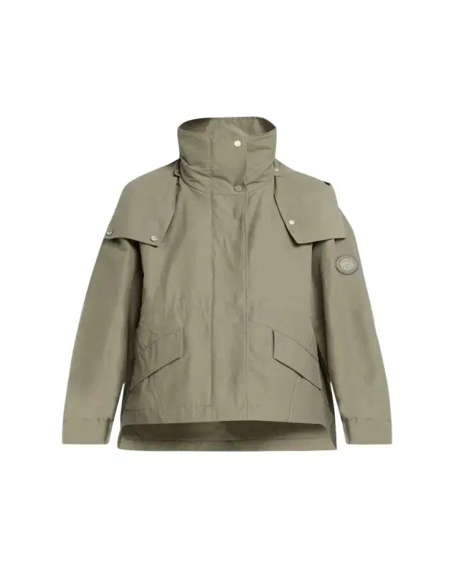 Olivine Oversized Jacket with Removable Hood