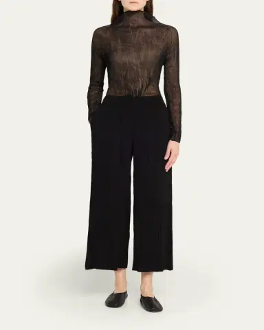 Issey Miyake Chiffon Twist Long-Sleeve Top | Thumbnail 2