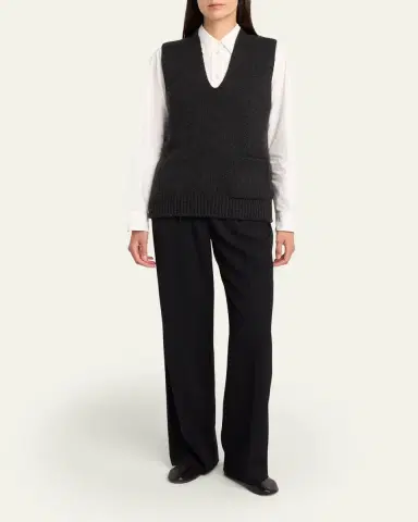 The Row Marte V-Neck Cashmere Sweater Vest | Thumbnail 2 The Row Marte V-Neck Cashmere Sweater Vest | Thumbnail 2
