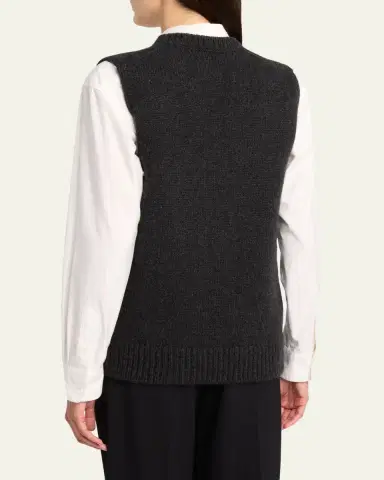 The Row Marte V-Neck Cashmere Sweater Vest | Thumbnail 3 The Row Marte V-Neck Cashmere Sweater Vest | Thumbnail 3