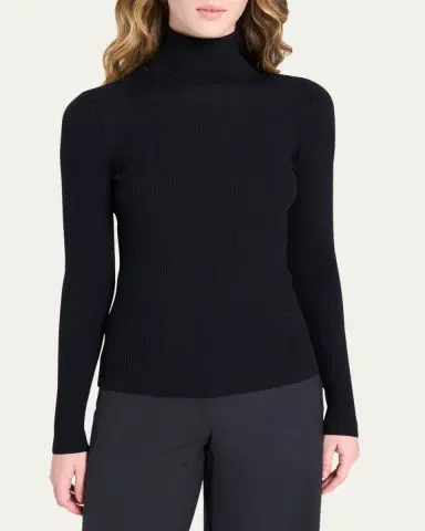 TWP Rib-Knit Wool Turtleneck Sweater | Thumbnail 4 TWP Rib-Knit Wool Turtleneck Sweater | Thumbnail 4